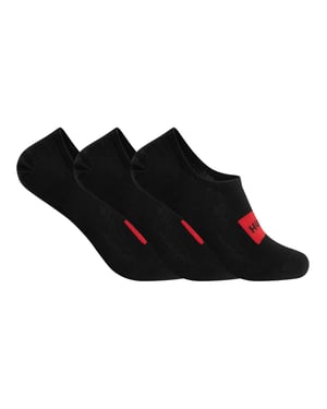 Hugo 3er-Pack Low-Cut Socken mit Label - Schwarz