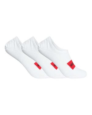 HUGO 3Er-Packung Etiketten-Sneakersocken, Weiß