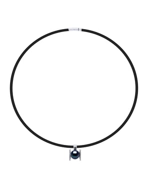 Armband Echte Süßwasserperle rund 9-10 mm — 925er Silber rhodiniert — 42 cm — Herren