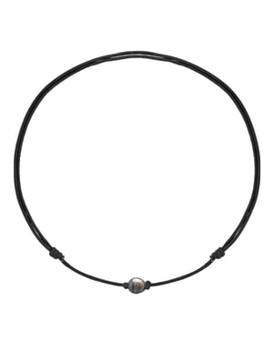 Halskette Echte Tahiti-Zuchtperle geringelt 10-11 mm — 50 cm — Herren