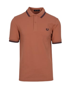 Fred Perry Twin Tipped Polohemd Lichtrost/Französisch Navy