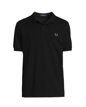 GBFred Perry Slim Fit Polo mit Logo Schwarz/Chrom