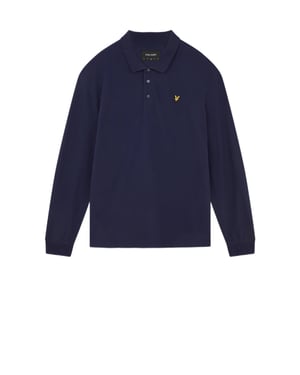 Lyle & Scott Langärmeliges Poloshirt in Navy