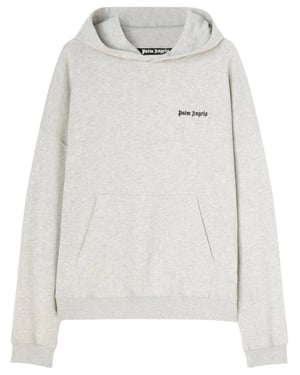 Kapuzenpullover mit aufgesticktem Logo von Palm Angels in Grau