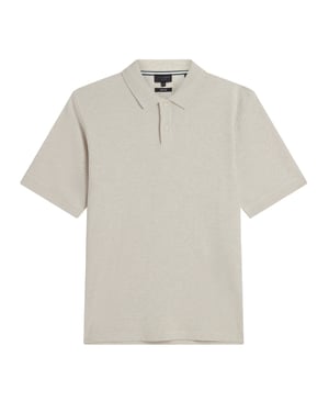 Ted Baker Redman Regular Strukturiertes Ecru Polohemd