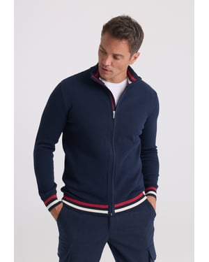 Strickjacke Strickjacke Mit Durchgehendem Reißverschluss
