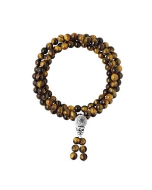 Armband TIGERAUGE — 925er Silber rhodiniert — 60 cm — Herren