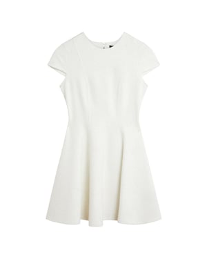 Ted Baker Codaa Besticktes Ponte Mini-skaterkleid In Elfenbein