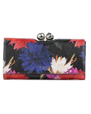 Ted Baker Amaliah Schwarze Bobble-handtasche Mit Rosenmuster