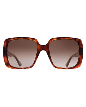 Gucci Square Womens Dark Havana Braun Gradient GG0632S