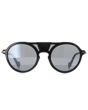 Moncler ML0053 01B schwarz grau Spiegel Sonnenbrille
