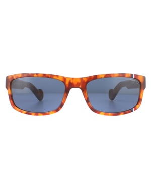 Moncler Rechteck Herren Havanna blau Sonnenbrille