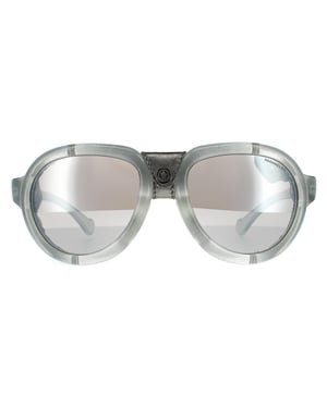 Moncler Oval Mens Grey Smoke Mirror Sonnenbrille