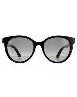 Gucci Runde Frauen Schwarz Grau Gradient Sonnenbrille
