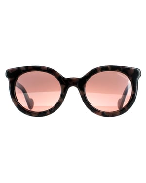Moncler Runde Frauen gefärbt Havanna Bordeaux Spiegel ML0015