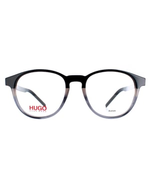 Hugo by Hugo Boss Runde Herrenbrille Schwarz und Grau