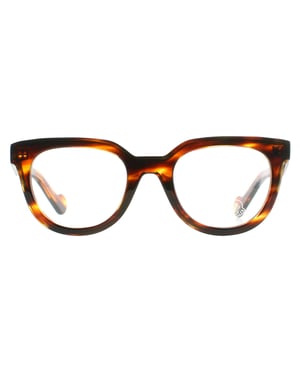 Moncler Runde Unisex Glänzend Hellbraun Brille