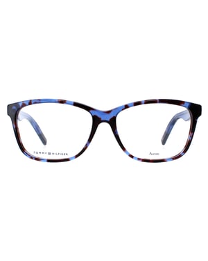 Tommy Hilfiger Rectangle Womens Blue Tortoise Brille