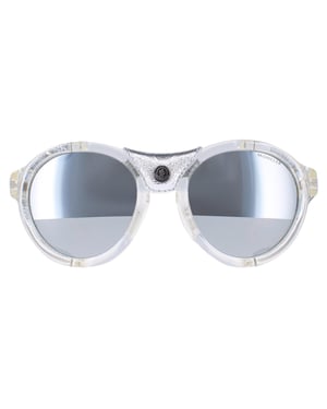 Moncler Runde Unisex Kristall Silber Grau Silber Spiegel ML0046