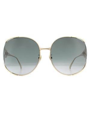Lunettes De Soleil Gucci GG0225S 001 Dégradé Gris Or