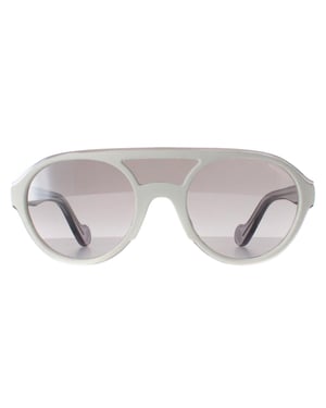Moncler Runde Unisex Weiß Transparent Grau Grau ML0052