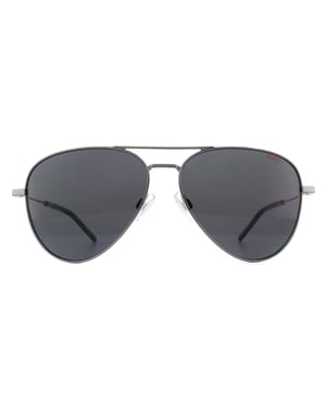 Hugo by Hugo Boss Aviator Mens Dark Ruthenium Grau Sonnenbrille