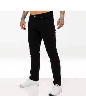 Kruze Herren Straight Leg Stretch Jeans