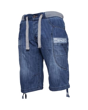 Elastische Herren-Denim-Shorts| Enzo Designer Menswear