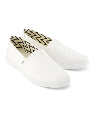 TOMS Alpargata Plus 100 % Baumwolle Damen Weiße Espadrilles