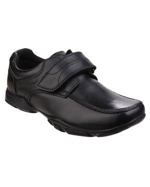 Hush Puppies Freddy 2 Junior Leder Jungen Schwarzschuhe