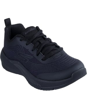 Skechers Microspec Advance Textil Mädchen Schwarze Sneakers