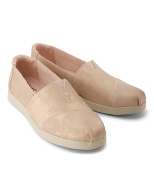 TOMS Alpargata Plus Leder Damen Espadrilles in Blassrosa