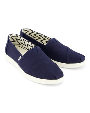 TOMS Alpargata Plus Jute Damen Espadrilles in Marineblau