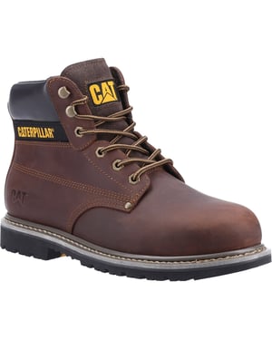 Caterpillar Powerplant Nubuk-Sicherheitsstiefel, weiter Schnitt - Braun