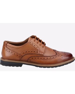 Hush Puppies Verity Leder Damen Tan Brogues Schuhe