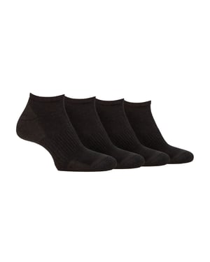 Herren Atmungsaktive Gepolsterte Niedrigschnitt Sportsocken - 4er Pack