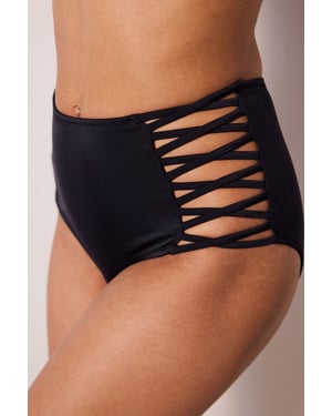 Hochtaillierte Cut-Out Bikini-Hosen