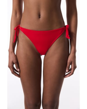 Tief sitzende Binde-Side-Bikini-Hosen