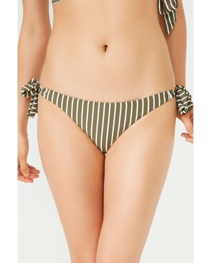 Niedrig geschnittene gestreifte brasilianische Bikini-Höschen