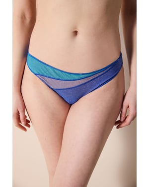 Glitzernde Bikini-Hosenträger mit mittlerer Taille
