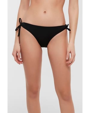 Tief sitzende, einfarbige Jersey-Bikini-Hosen