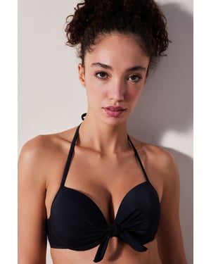 Blickdichte Unterwired Halter-Bikini-Oberteil