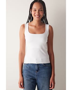 Penti Enganliegendes Strick-Cami-Top für Damen - Weiß