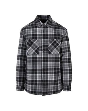 Urban Classics - Hemdjacke Wattiert für Herren (Schwarz/Weiß)