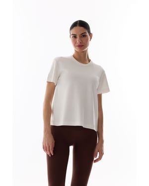 Übergroßes Baumwoll-Crewneck-T-Shirt