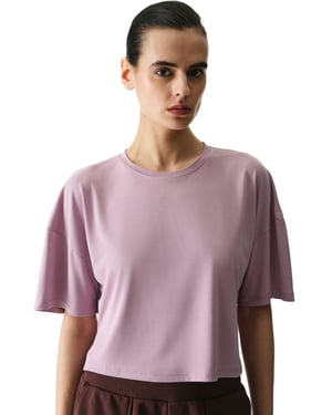 Übergrößiges Crew Neck T-Shirt mit Schlitz