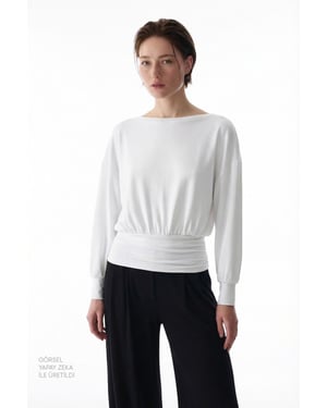 Rundhals Langarm Gestrickter Body