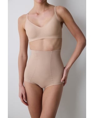 High-Waist Netz-Einsatz Shapewear Body