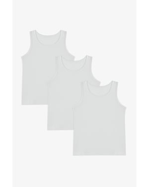 3er-Pack Baumwoll-Midi-Trägertops