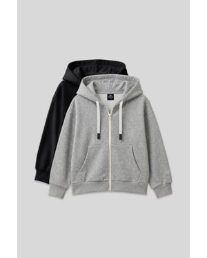 Jugend Unisex Kapuzenzipper Sweatshirt